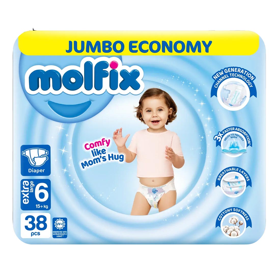 Molfix Diapers Size 6 (Extra Large), 38 Ct