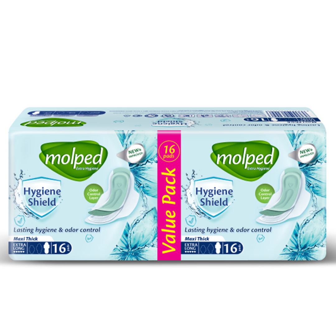 Molped Extra Hygiene Maxi Thick (Extra Long), 16 Ct