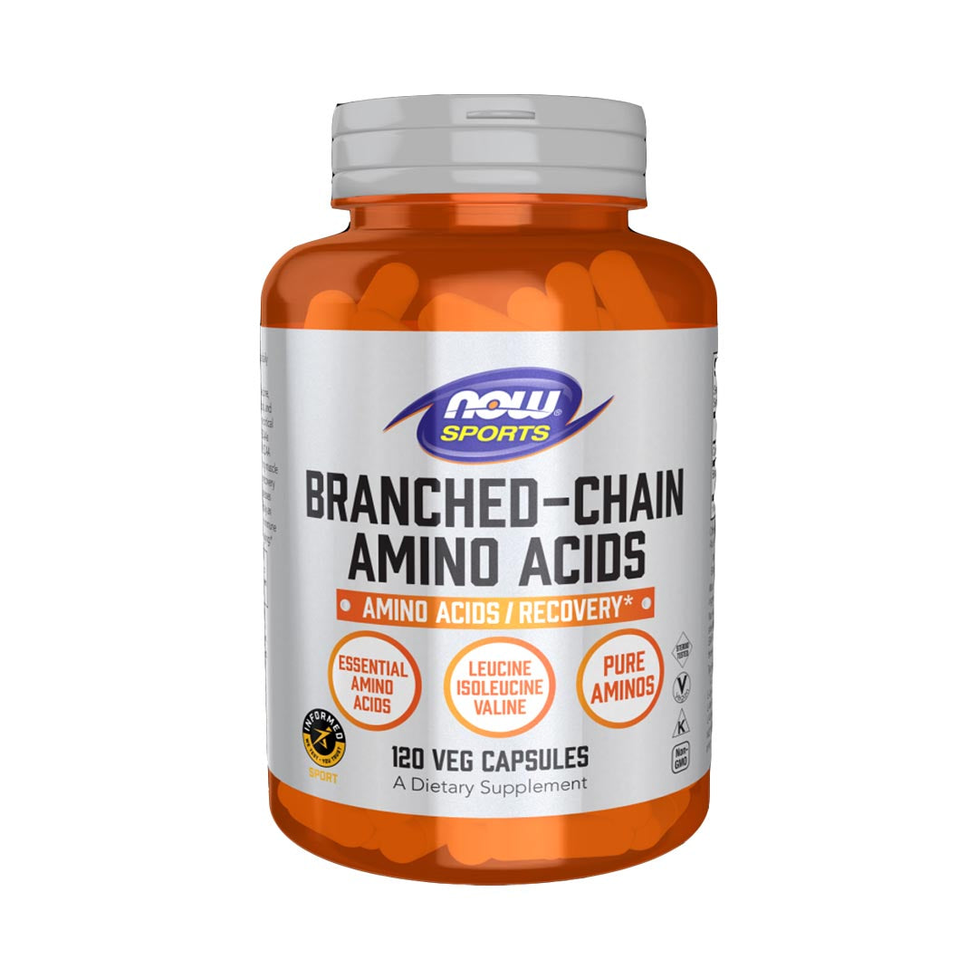 NOW Branched Chain Amino Acids, 120 Ct