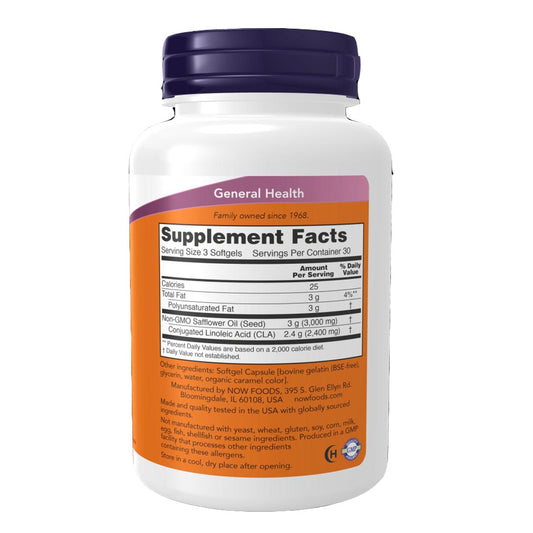 NOW CLA Conjugated Linoleic Acid 800mg Supplement Facts