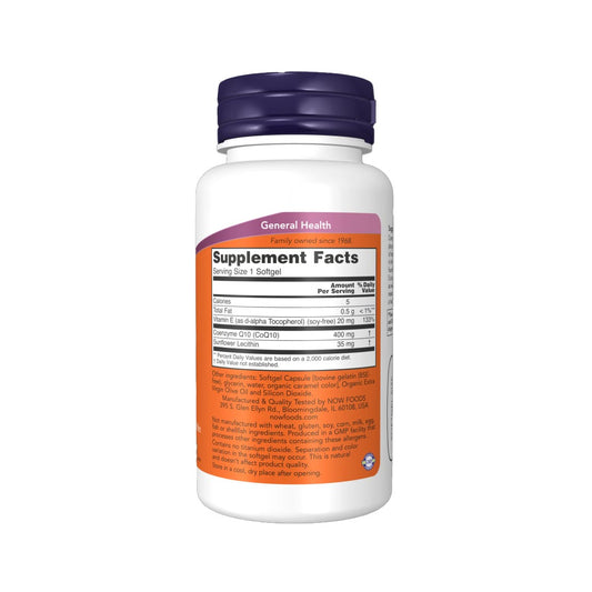 NOW CoQ10 400mg Supplement Facts