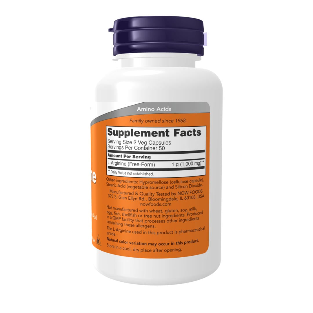 NOW L-Arginine 500mg, 100 Ct