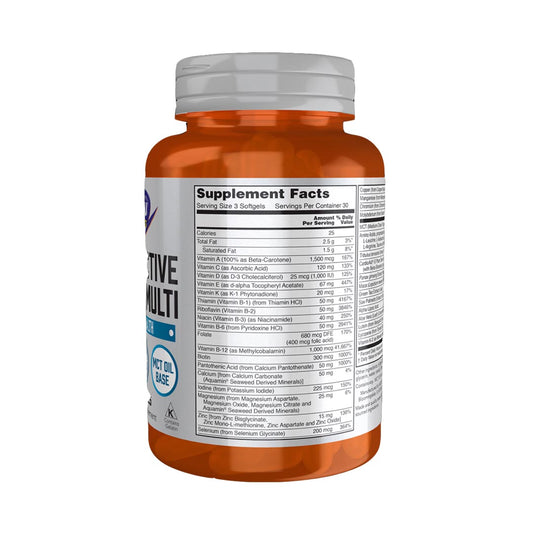 NOW Men's Active Sports Multi Supplement Facts
