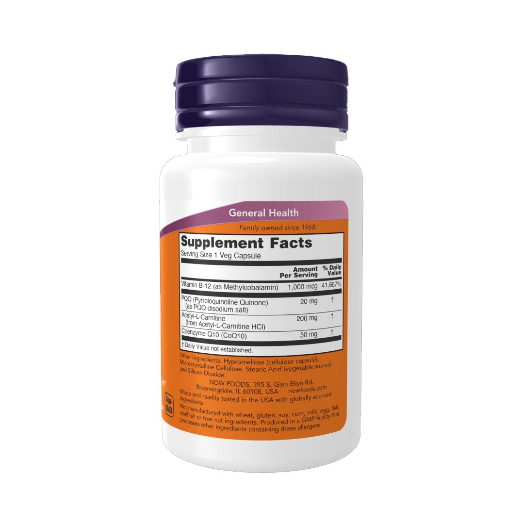 NOW PQQ Energy 20mg, 30 Ct