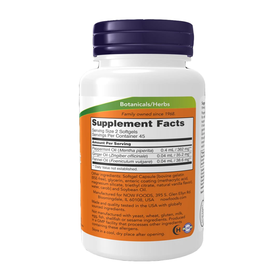 NOW Peppermint Gels, 90 Ct