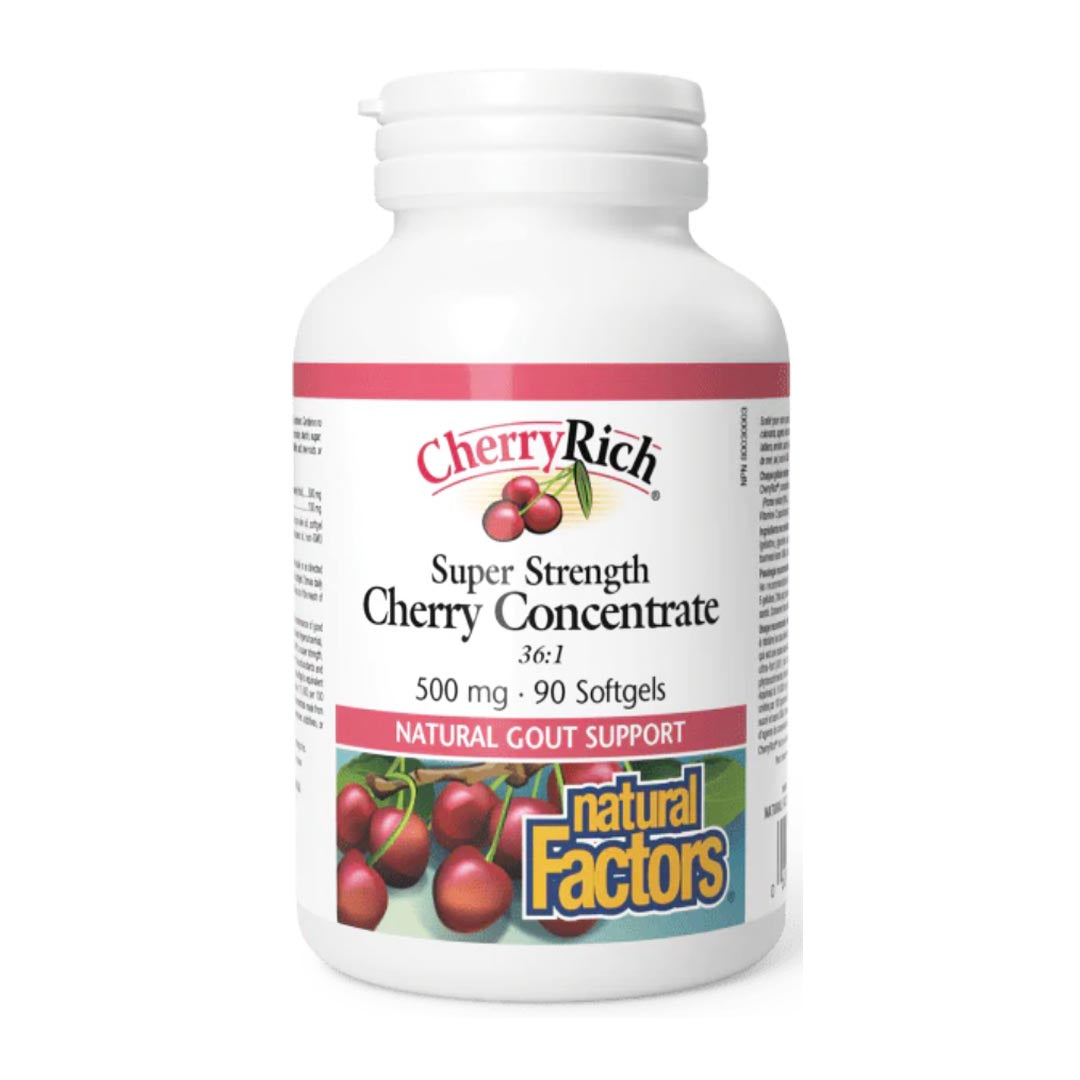 Natural Factors Super Strength Cherry Concentrate 500mg, 90 Ct