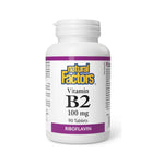 Natural Factors Vitamin B2 100mg, 90 Ct