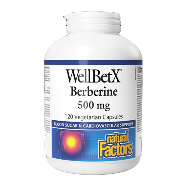 Natural Factors WellBetX Berberine 500mg, 120 Ct