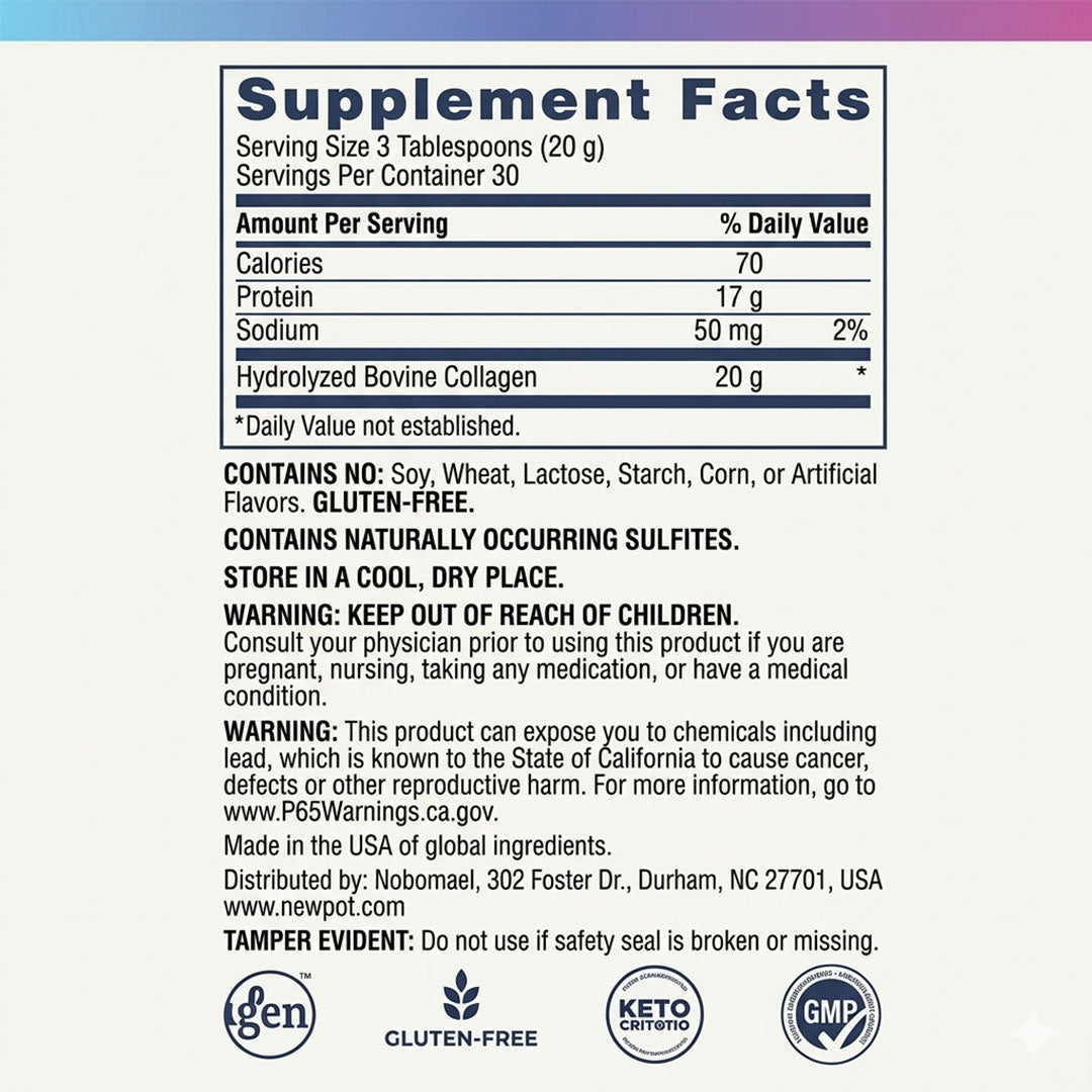 NeoCell Grassfed Super Collagen Peptides Powder, 600 g