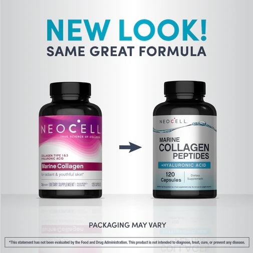NeoCell Marine Collagen Peptides Hyaluronic Acid New Look