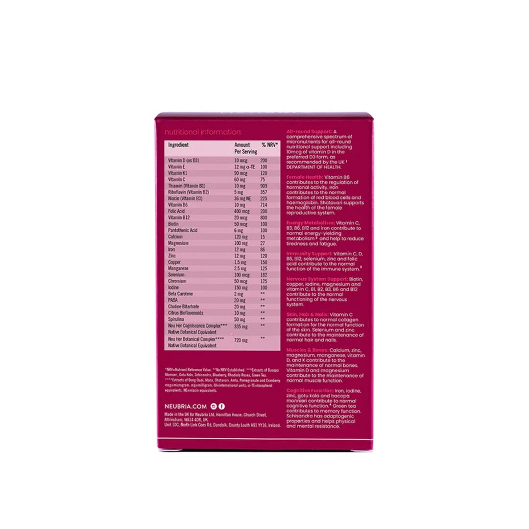 Neubria Neu Her Multivitamin For Women, 30 Ct