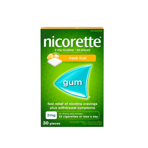 Nicorette Fresh Fruit Gum 2mg, 30 Ct