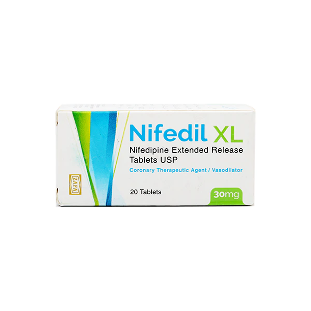 Nifedil XL Tablets 30mg, 20 Ct - Zafa