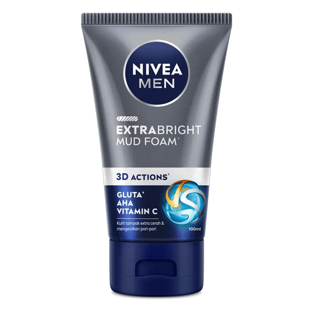 Nivea Men Extra Bright Mud Foam, 100 ml