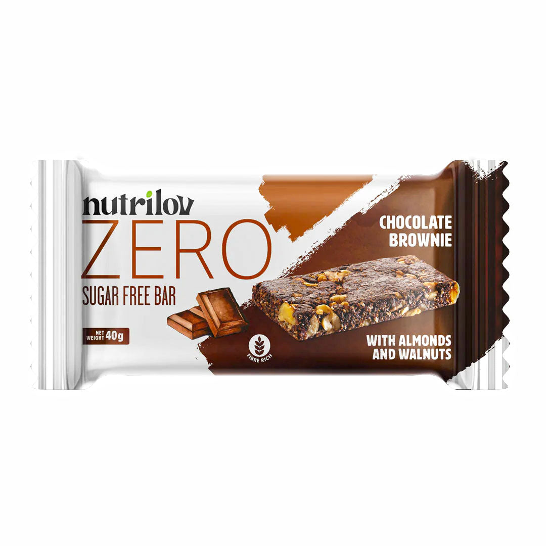 Nutrilov Zero Sugar Free Chocolate Brownie Bar, 40 g