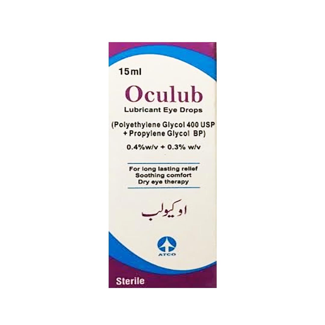 Oculub Lubricant Eye Drops, 15ml - ATCO