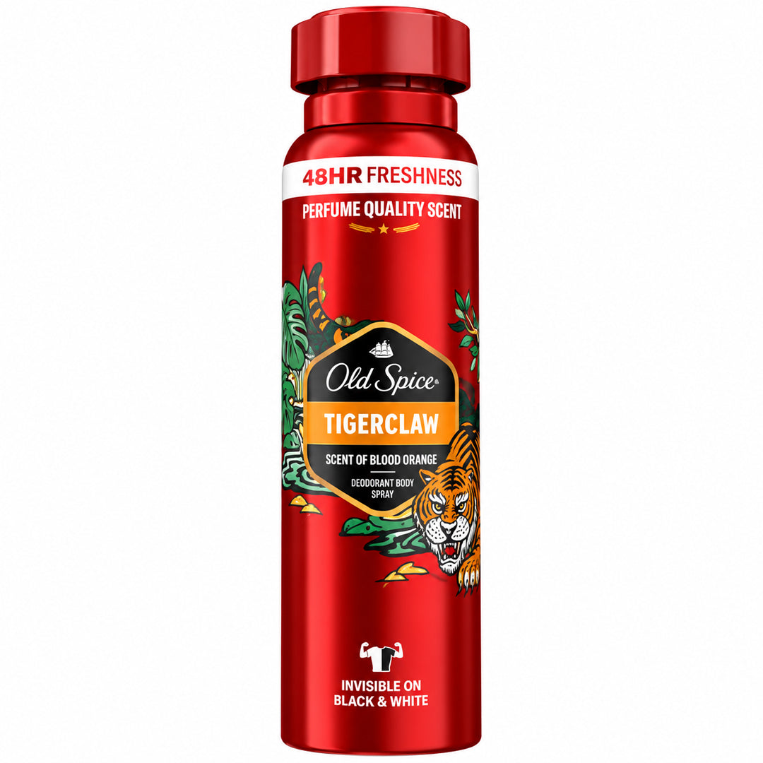 Old Spice Tiger Claw Scent Of Blood Orange Deodorant Body Spray, 150 ml
