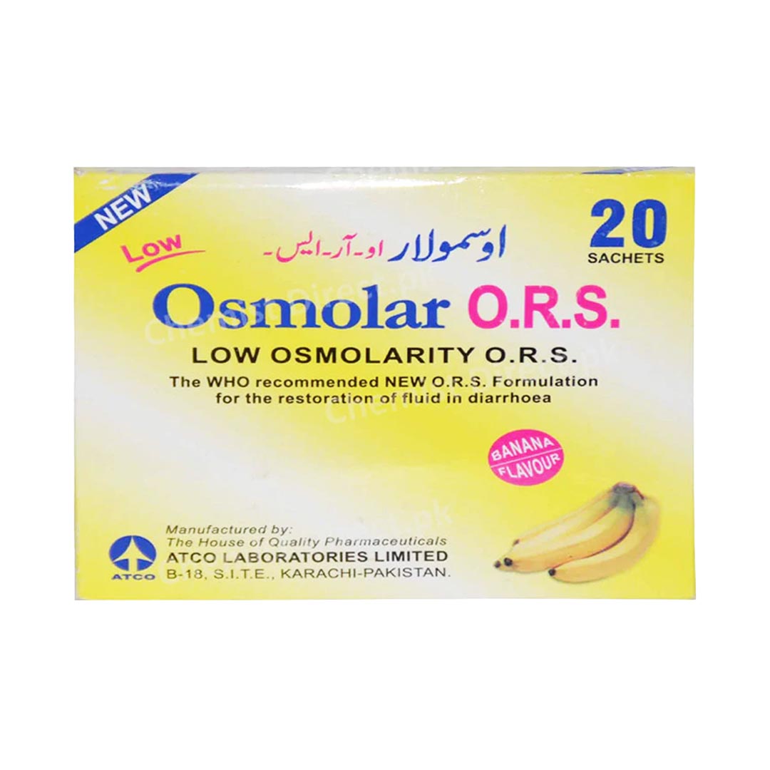Osmolar O.R.S. Banana Sachet, 20 Ct - ATCO
