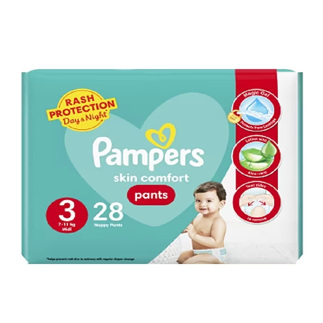 Pampers Skin Comfort Pants Size 3 (Midi), 28 Ct