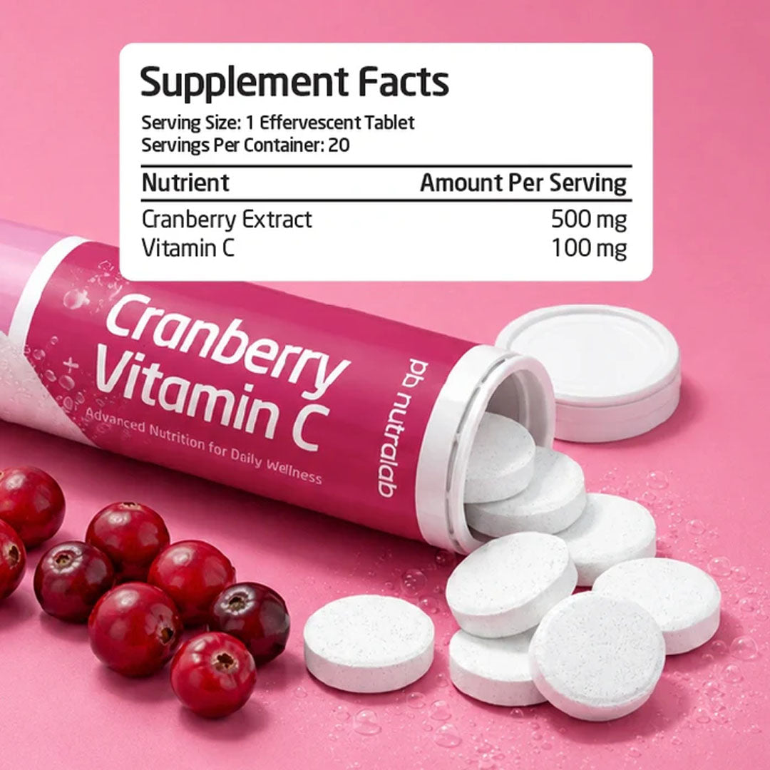 Paul Brooks Cranberry + Vitamin C Tablets, 20 Ct