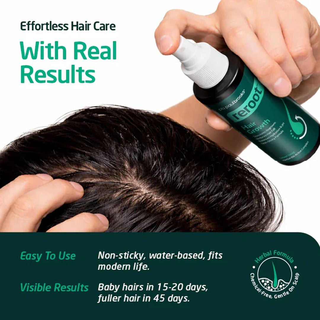 Paul Brooks Reroot Hair Growth Spray, 120 ml