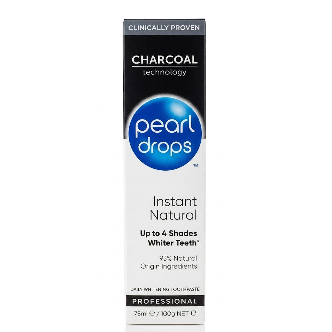 Pearl Drops Instant Natural Charcoal Daily Whitening Toothpaste, 75 ml