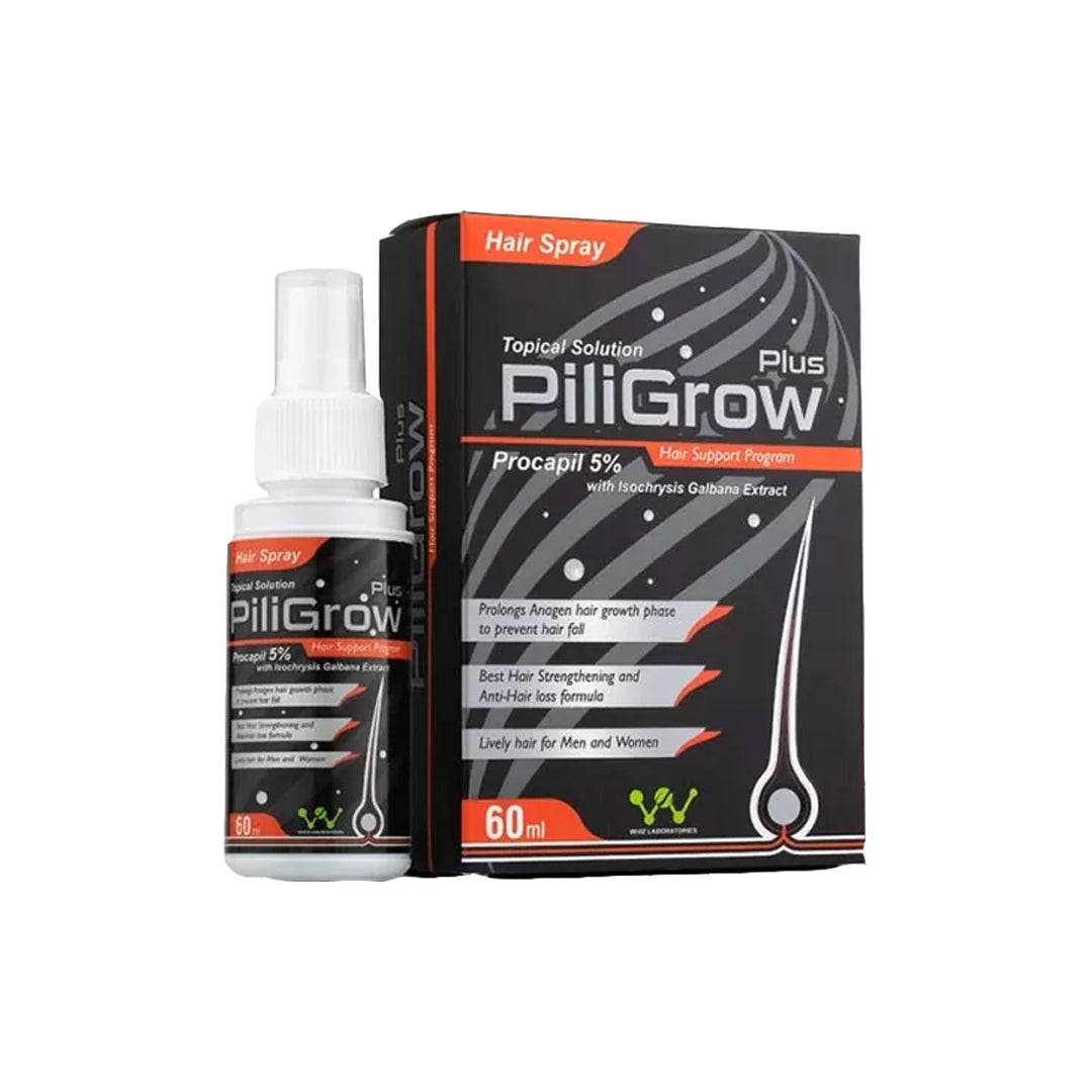 Piligrow Plus Hair Spray 5% Topical Solution, 60ml