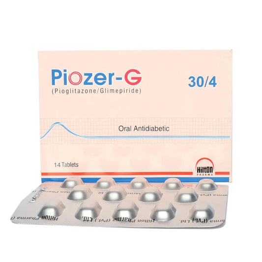 Piozer-G Tablet 30/4mg, 14 Ct - Hilton