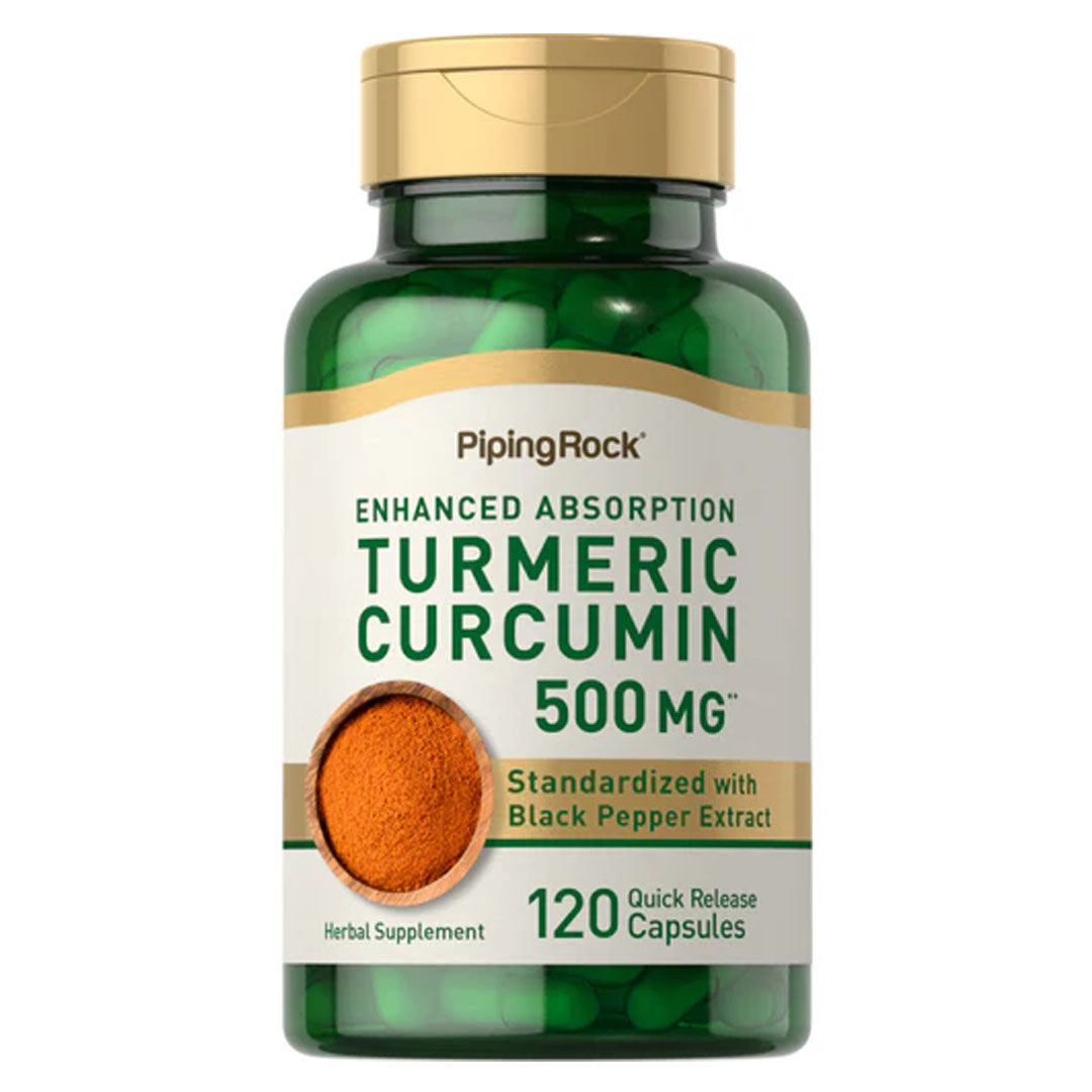 Piping Rock Turmeric Curcumin 500mg, 120 Ct Online in Pakistan | Joints  Support Supplements  My Vitamin Store