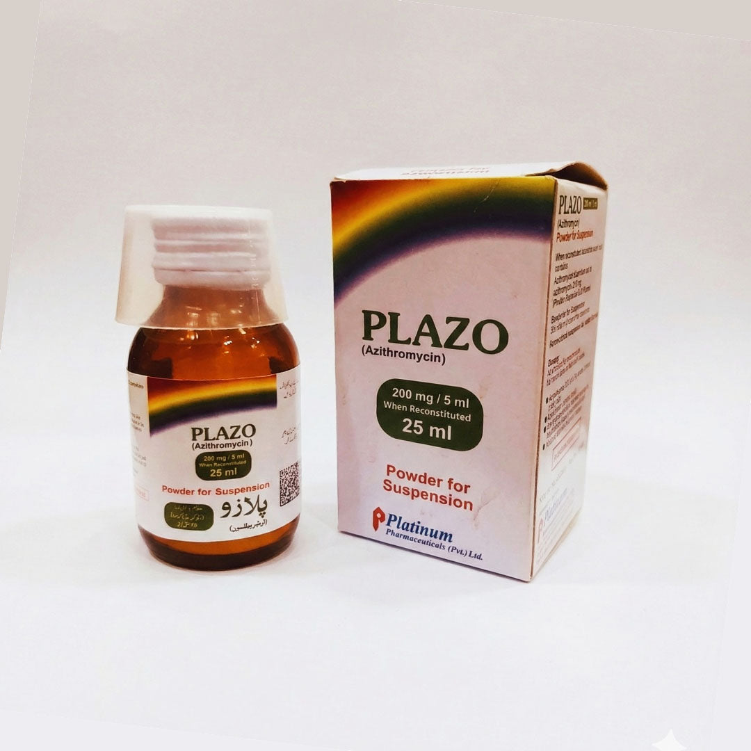 Plazo (Azithromycin) 200mg/5ml, 25 ml - Platinum Pharma