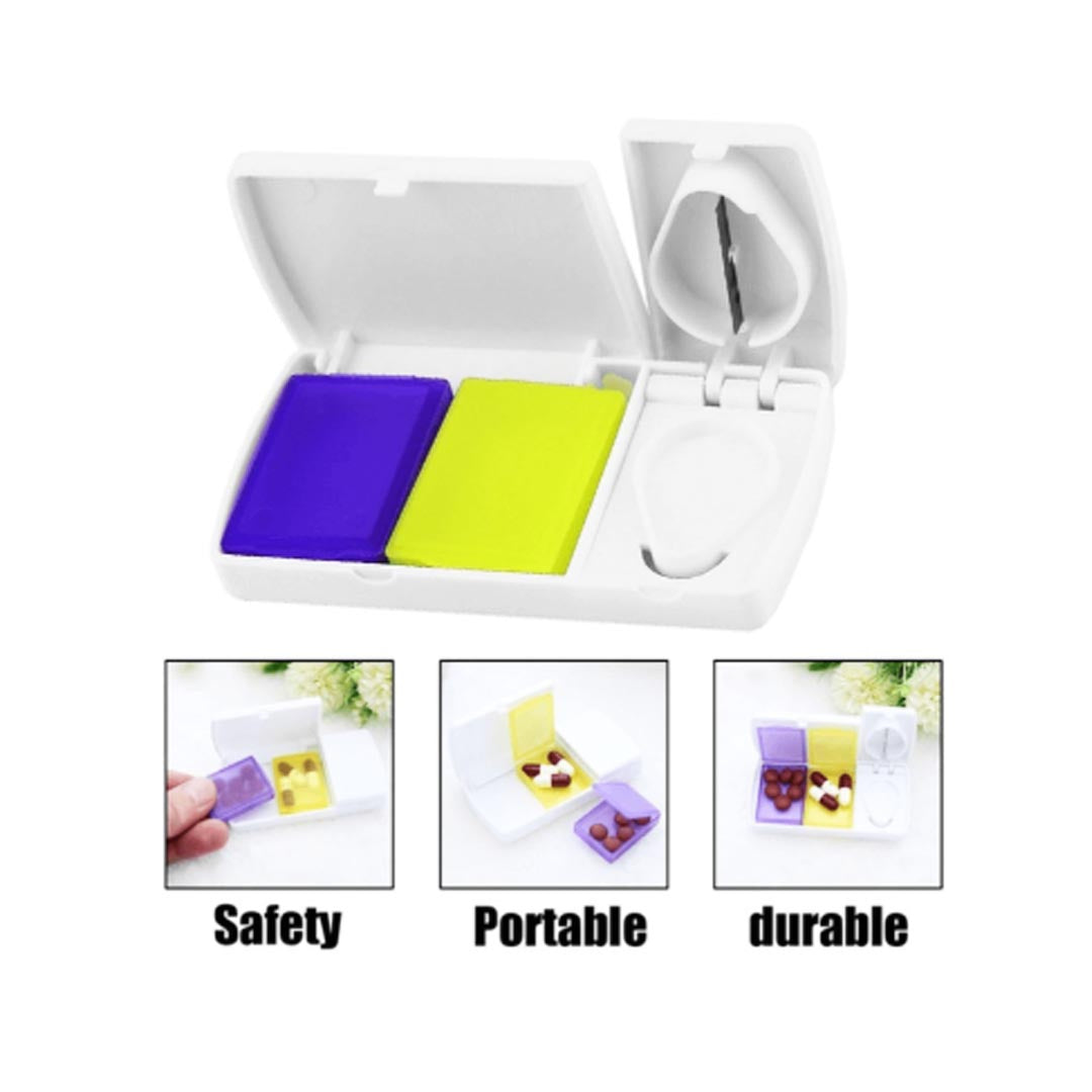 Pocket Pill Box with Pill Cutter