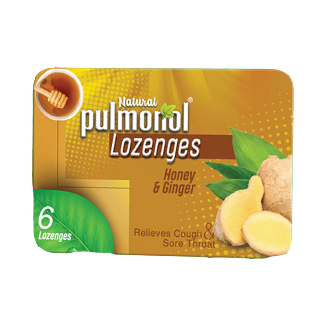 Pulmoloz Lozenges Honey & Ginger Blister, 6 Ct - CCL