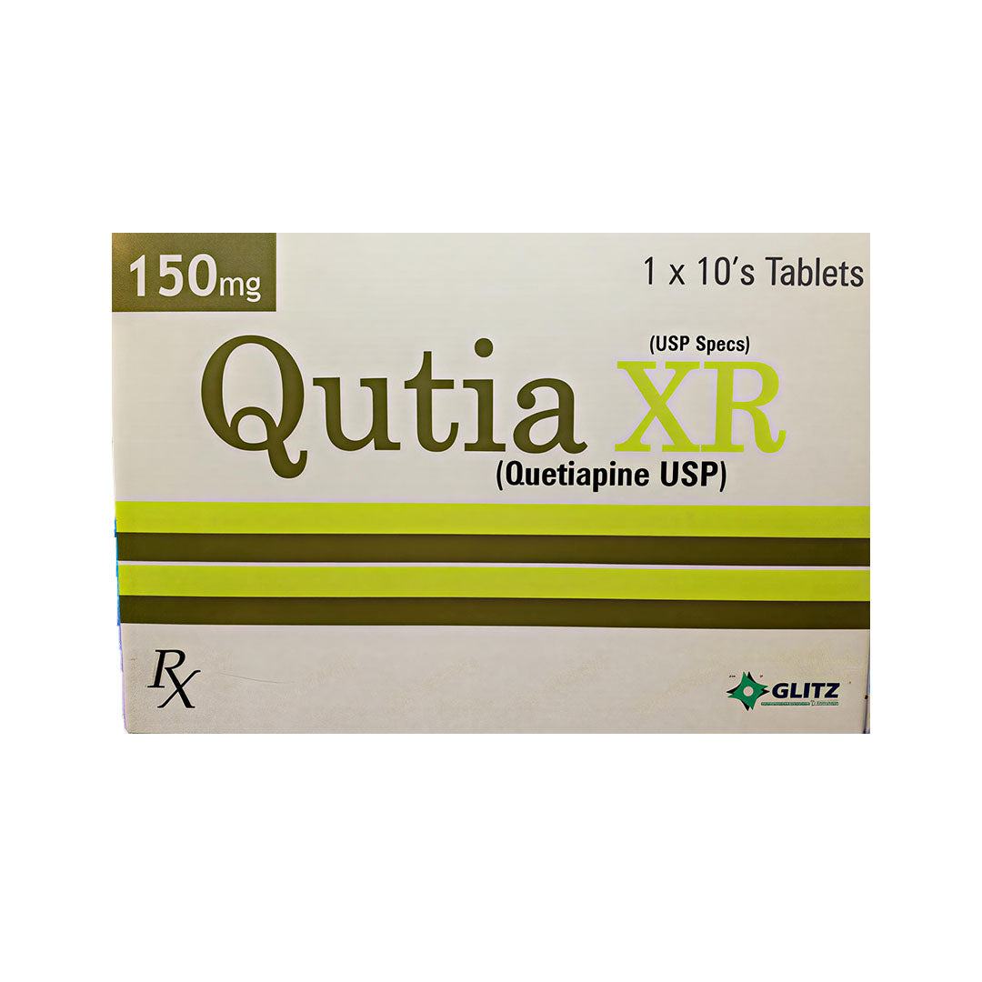 Qutia XR (Quetiapine) 150mg, 10 Ct - Glitz Pharma