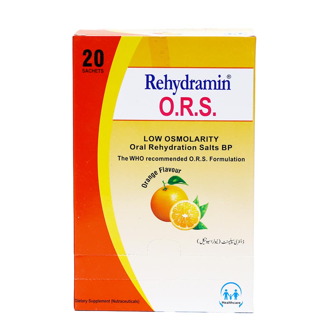 Rehydramin O.R.S. Orange Sachet, 20 Ct - ATCO