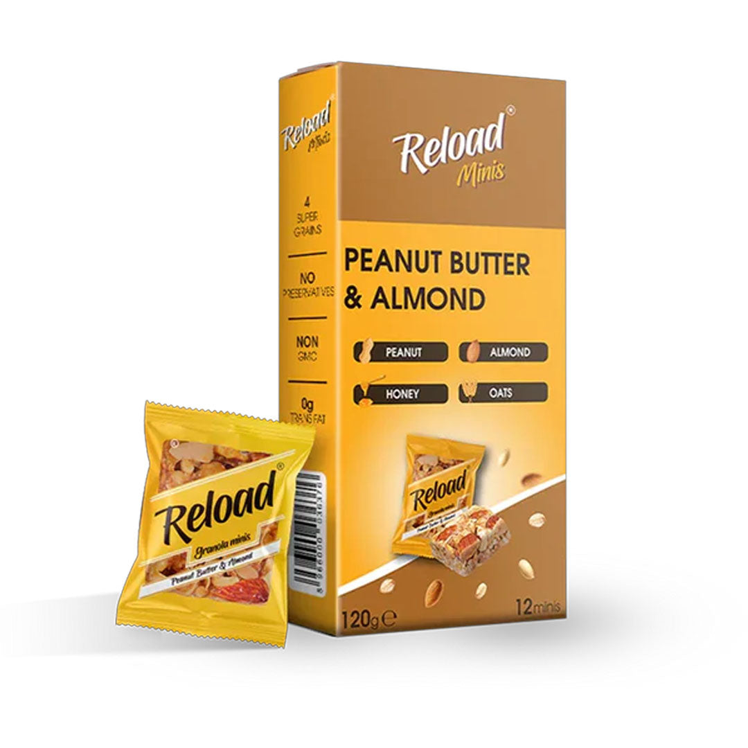 Reload Minis Peanut Butter & Almond Granola Bar 120g, 12 Ct