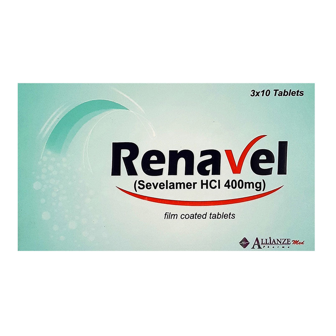 Renavel (Sevelamer HCI) 400mg, 30 Ct - Genome Pharma