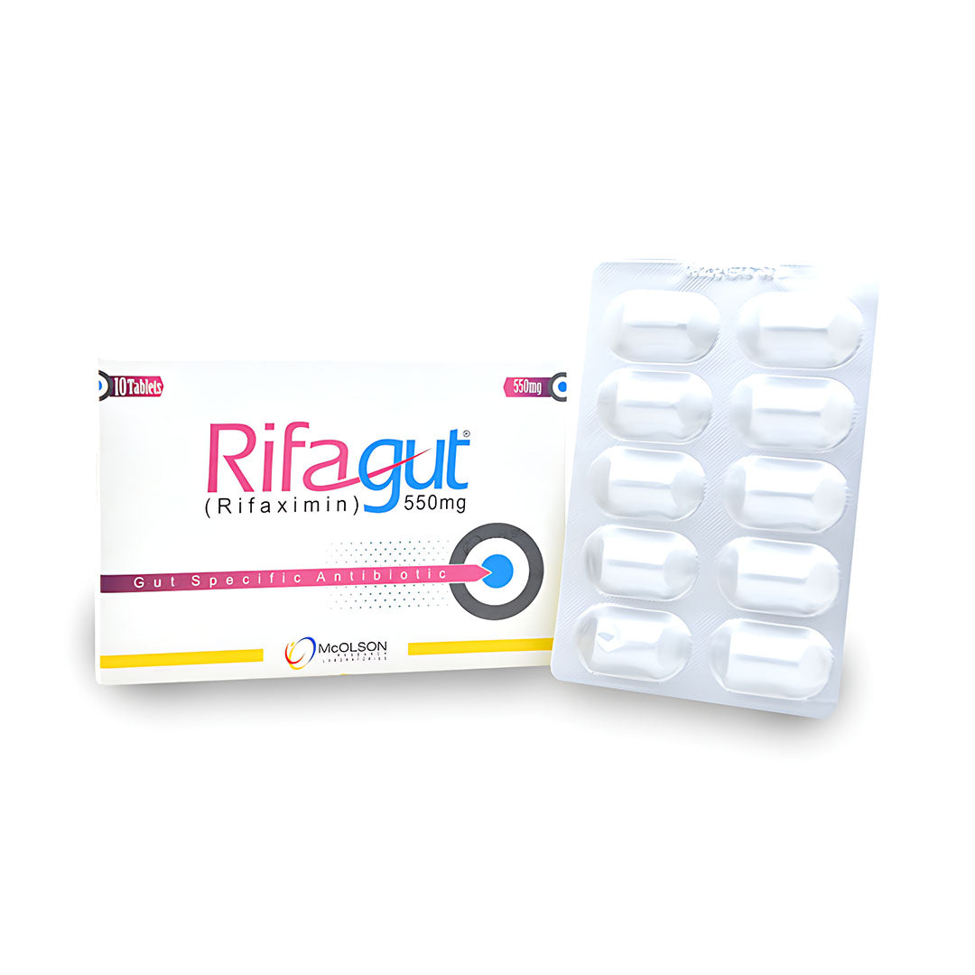 Rifagut (Rifaximin) 550mg, 10 Ct - Mcolson