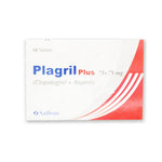 Saffron Plagril Plus Tablets 75 + 75 mg, 10Ct