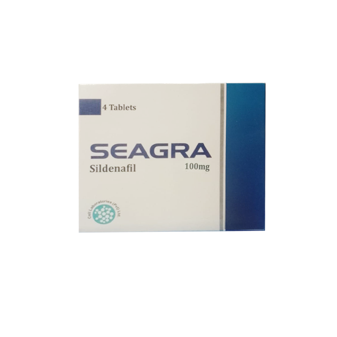 Seagra (Sildenafil) Tablets 100mg, 4 Ct - Cell Laboratories