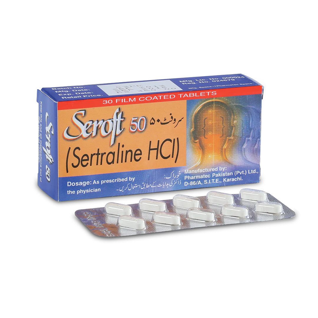Seroft-50 Tablets, 30 Ct - Pharmatec