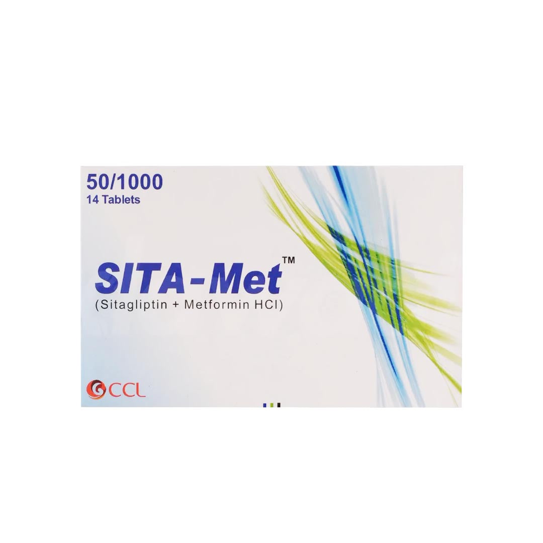 Sita-Met (Sitagliptin/Metformin) 50/1000mg, 14 Ct - CCL