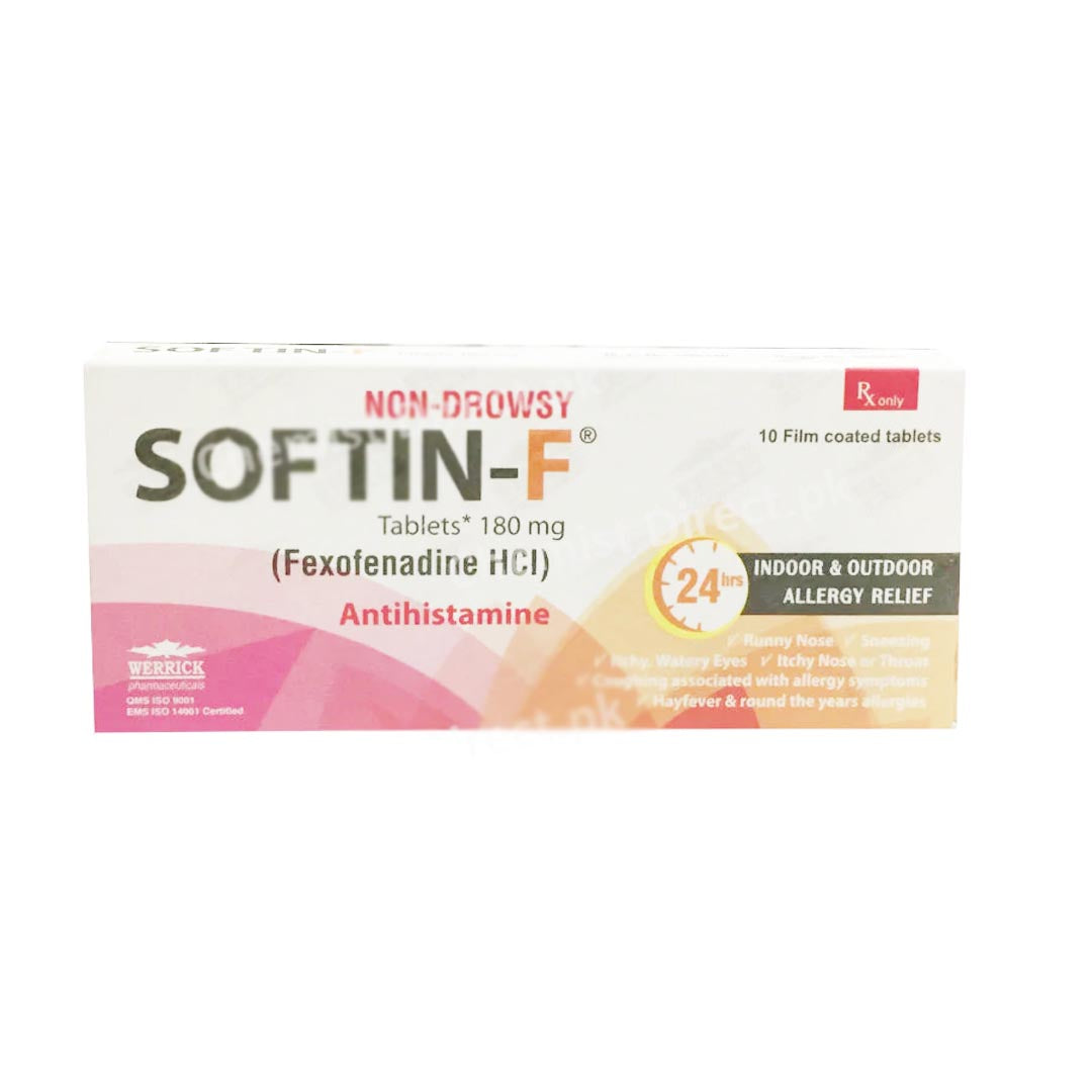 Softin-F Tablets 180mg, 10 Ct - Werrick Pharma