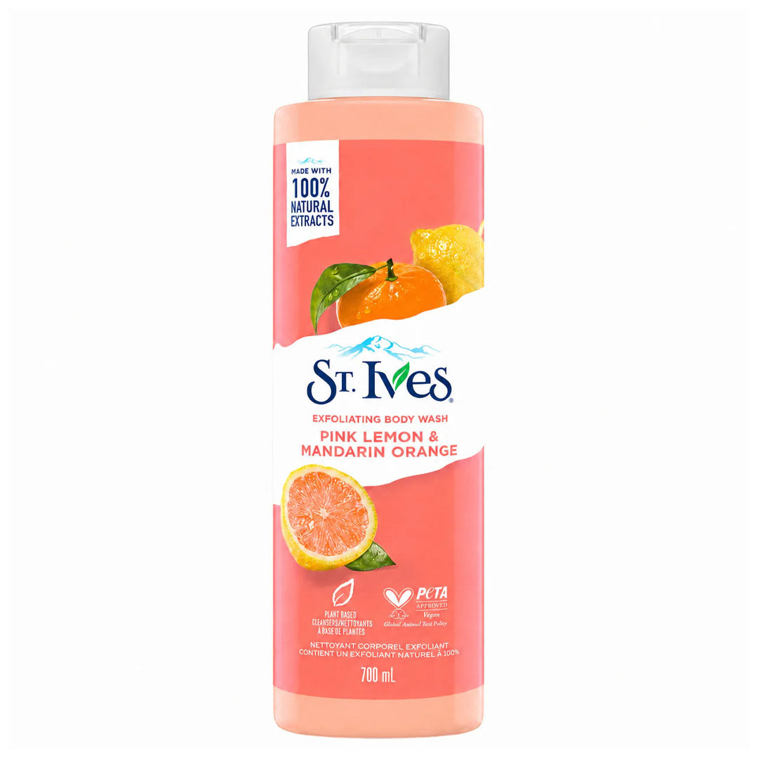 St. Ives Pink Lemon & Mandarin Orange Exfoliating Body Wash, 700 ml