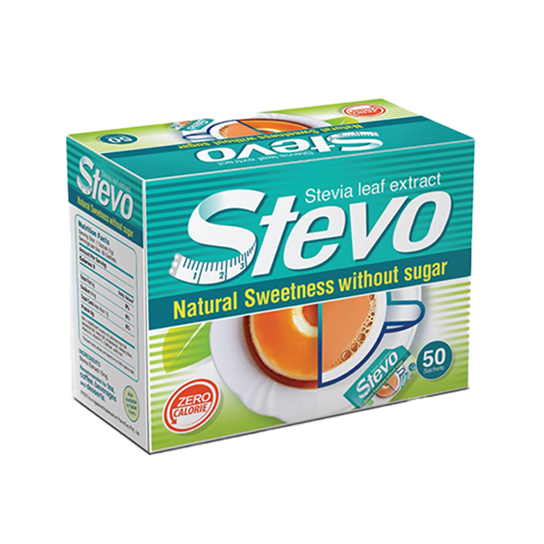 Stevo Natural Sweetness Without Sugar, 50 Ct - PharmEvo