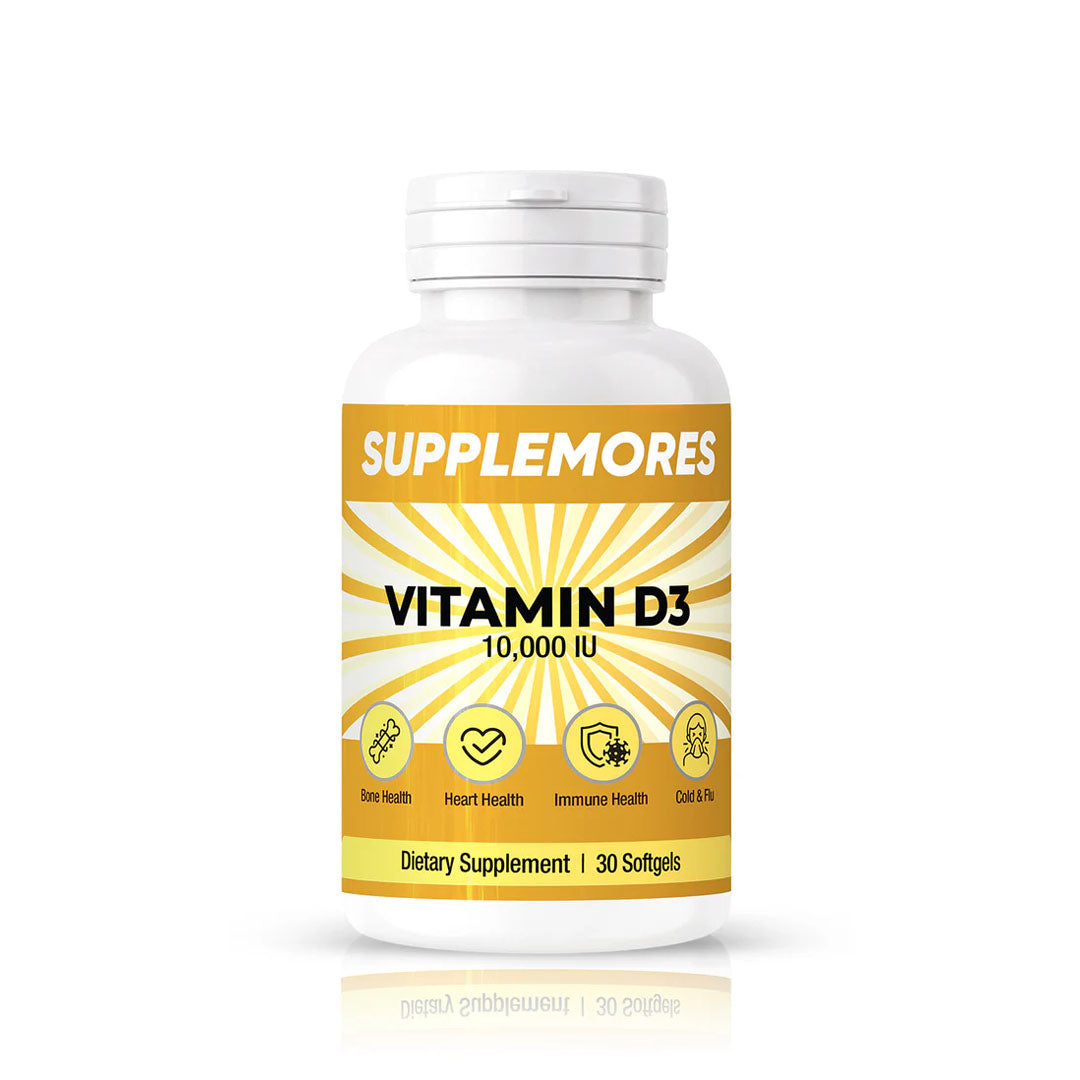 Supplemores Vitamin D3 10,000 IU, 30 Ct