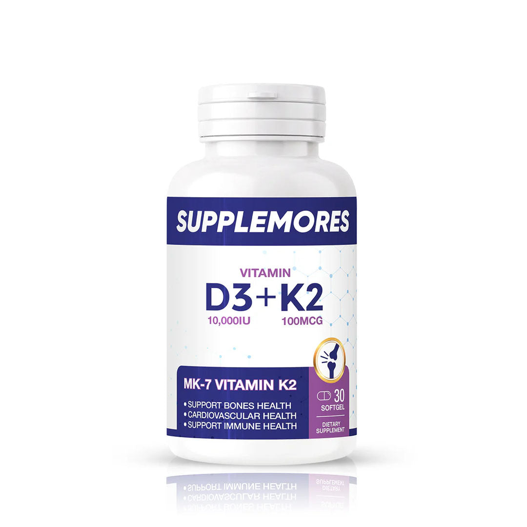 Supplemores Vitamin D3 + K2, 30 Ct