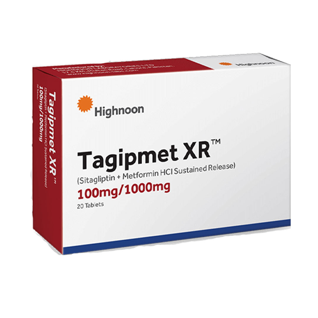 Tagipmet XR (Sitagliptin/Metformin) 100mg/1000mg 20 Ct - Highnoon