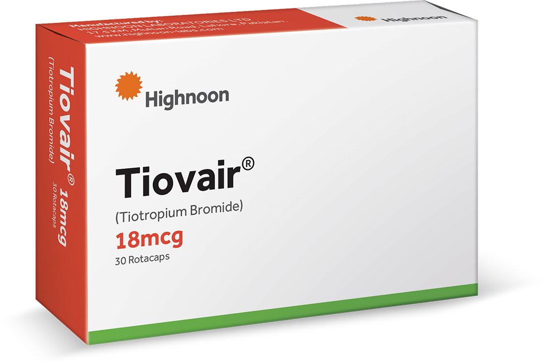 Tiovair (Tiotropium Bromide) Capsules, 18mcg 30 Ct - Highnoon