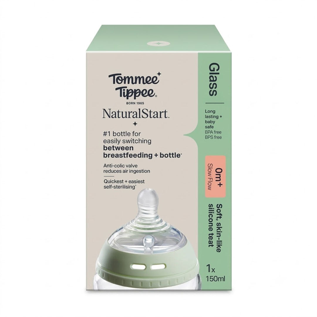 Tommee Tippee Natural Start Glass Feeder 0m+, 150ml