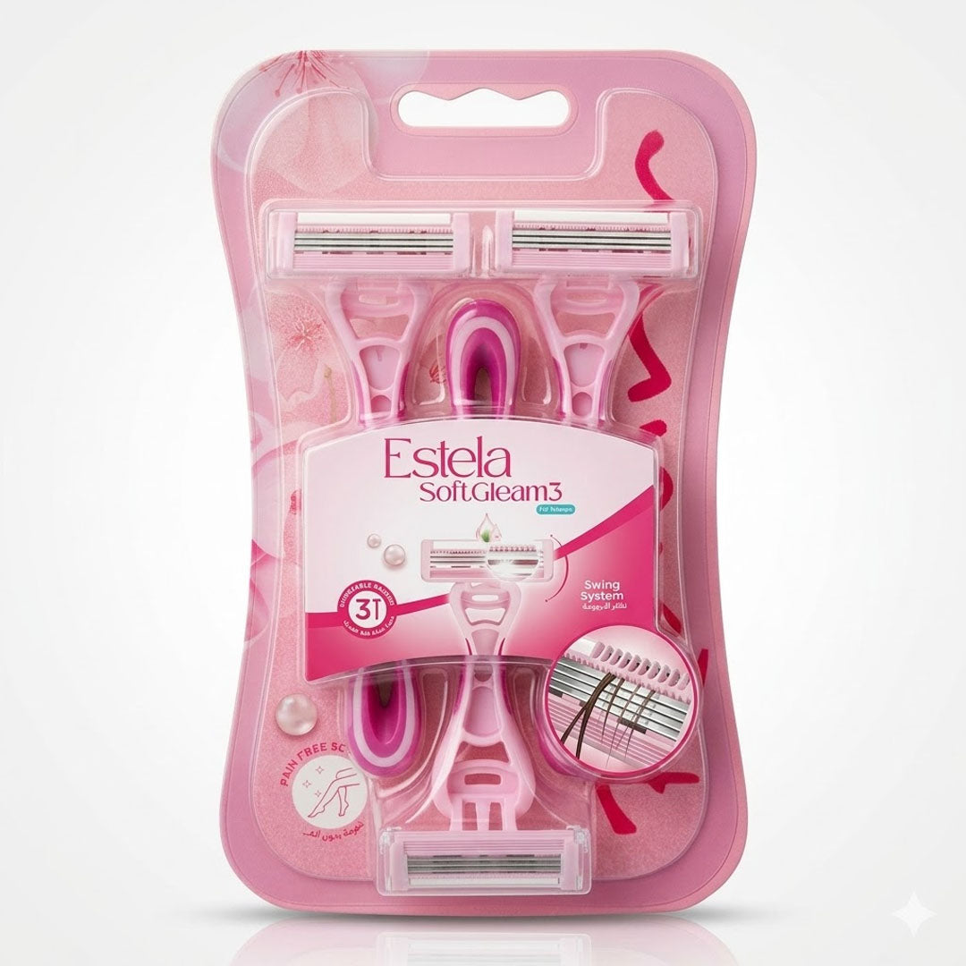 Treet Estela Soft Gleam 3 Razor For Women, 3 Ct